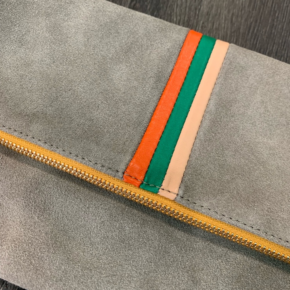 Clare V suede fold over